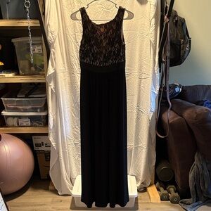 Eliza J Black Lace Maxi Dress